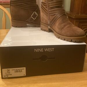 Nine West dark brown suede boot size 8.5M
